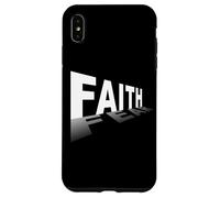 Faith Over Fear - Christian Minimal Text Graphic (Black) Coque pour iPhone XS Max