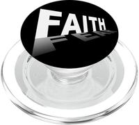 Faith Over Fear - Christian Minimal Text Graphic (Black) PopSockets PopGrip pour MagSafe
