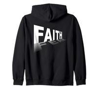 Faith Over Fear - Christian Minimal Text Graphic (Black) Sweat à Capuche