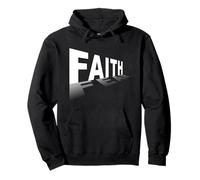 Faith Over Fear - Christian Minimal Text Graphic (Black) Sweat à Capuche