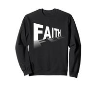 Faith Over Fear - Christian Minimal Text Graphic (Black) Sweatshirt