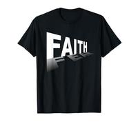 Faith Over Fear - Christian Minimal Text Graphic (Black) T-Shirt