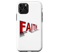 Faith Over Fear - Christian Minimal Text Graphic (White) Coque pour iPhone 11 Pro