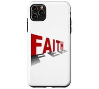 Faith Over Fear - Christian Minimal Text Graphic (White) Coque pour iPhone 11 Pro Max