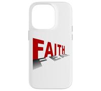 Faith Over Fear - Christian Minimal Text Graphic (White) Coque pour iPhone 14 Pro