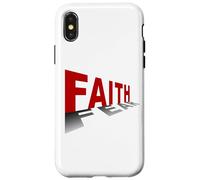 Faith Over Fear - Christian Minimal Text Graphic (White) Coque pour iPhone X/XS
