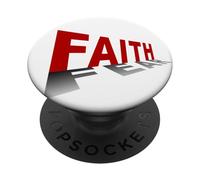 Faith Over Fear - Christian Minimal Text Graphic (White) PopSockets PopGrip Adhésif