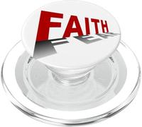 Faith Over Fear - Christian Minimal Text Graphic (White) PopSockets PopGrip pour MagSafe