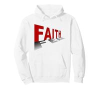 Faith Over Fear - Christian Minimal Text Graphic (White) Sweat à Capuche