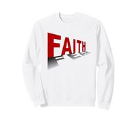 Faith Over Fear - Christian Minimal Text Graphic (White) Sweatshirt