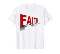 Faith Over Fear - Christian Minimal Text Graphic (White) T-Shirt