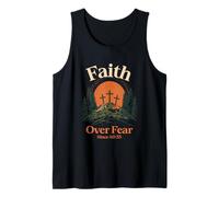 Faith Over Fear Croix chrétienne Calvaire Débardeur