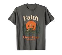 Faith Over Fear Croix chrétienne Calvaire T-Shirt