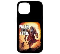 Faith Over Fear - David Goliath Epic Bible Comic Graphic Coque pour iPhone 15