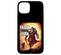 Faith Over Fear - David Goliath Epic Bible Comic Graphic Coque pour iPhone 15 Plus