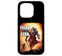 Faith Over Fear - David Goliath Epic Bible Comic Graphic Coque pour iPhone 15 Pro