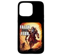 Faith Over Fear - David Goliath Epic Bible Comic Graphic Coque pour iPhone 15 Pro Max