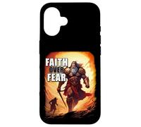 Faith Over Fear - David Goliath Epic Bible Comic Graphic Coque pour iPhone 16