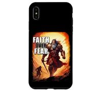 Faith Over Fear - David Goliath Epic Bible Comic Graphic Coque pour iPhone XS Max