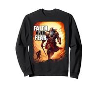 Faith Over Fear - David Goliath Epic Bible Comic Graphic Sweatshirt