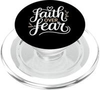 Faith Over Fear Inspirational Christian Bible Verse Jesus PopSockets PopGrip pour MagSafe