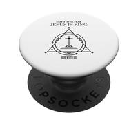 Faith Over Fear Jesus is King God with Us (Religieux) PopSockets PopGrip Adhésif