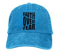 Faith Over Fear Men Women Fashion Adjustable Baseball Cap Jeans Back Closure Hip Hop Hats