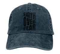 Faith Over Fear Men Women Fashion Adjustable Baseball Cap Jeans Back Closure Hip Hop Hats