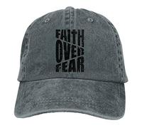 Faith Over Fear Men Women Fashion Adjustable Baseball Cap Jeans Back Closure Hip Hop Hats