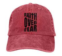 Faith Over Fear Men Women Fashion Adjustable Baseball Cap Jeans Back Closure Hip Hop Hats