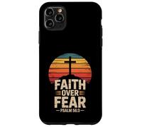 Faith Over Fear Psaum 56:3 Verse biblique chrétienne rétro Coque pour iPhone 11 Pro Max