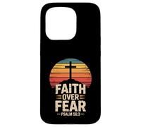 Faith Over Fear Psaum 56:3 Verse biblique chrétienne rétro Coque pour iPhone 15 Pro