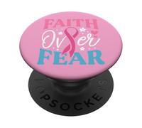 Faith Over Fear Survivant et Combattant de Sensibilisation au Cancer du Sein PopSockets PopGrip Adhésif
