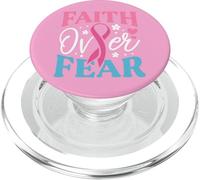 Faith Over Fear Survivant et Combattant de Sensibilisation au Cancer du Sein PopSockets PopGrip pour MagSafe