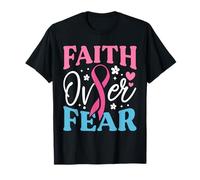 Faith Over Fear Survivant et Combattant de Sensibilisation au Cancer du Sein T-Shirt