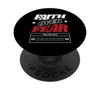 Faith Over Fear Verse de la Bible chrétienne Psaumes Écriture PopSockets PopGrip Adhésif