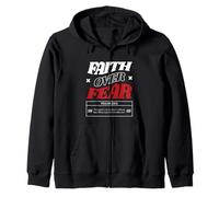 Faith Over Fear Verse de la Bible chrétienne Psaumes Écriture Sweat à Capuche
