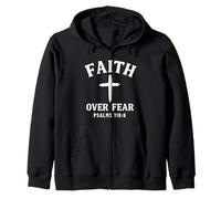 Faith Over Fear Verse de la Bible Écriture Psaumes 118:6 Christian Sweat à Capuche