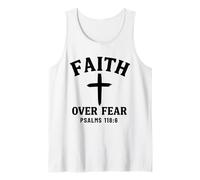 Faith Over Fear Verse de la Bible Psaumes 118:6 Chrétien Débardeur