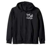 Faith Over Feelings, vêtements gracieux avec croix papillon Sweat à Capuche