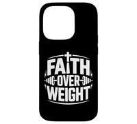 Faith Over Weight Musculation Foi Chretienne Coque pour iPhone 14 Pro