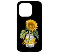 Faith Pot de Tournesol Positive Vibes Croissance Coque pour iPhone 15 Pro