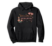 Faith Psaum 46:5 God is Within Her She Will Not Fall Floral Sweat à Capuche