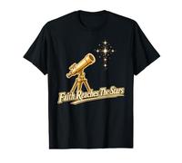 Faith Reaches The Stars Télescope Observation des étoiles T-Shirt Graphique avec Valeur