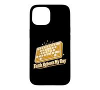 Faith Reboot My Day Christian Keyboard Coque pour iPhone 15