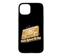 Faith Reboot My Day Christian Keyboard Coque pour iPhone 15 Plus
