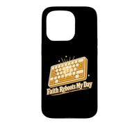 Faith Reboot My Day Christian Keyboard Coque pour iPhone 15 Pro