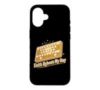 Faith Reboot My Day Christian Keyboard Coque pour iPhone 16
