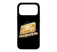 Faith Reboot My Day Christian Keyboard Coque pour iPhone 17 Pro Max