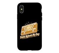 Faith Reboot My Day Christian Keyboard Coque pour iPhone X/XS